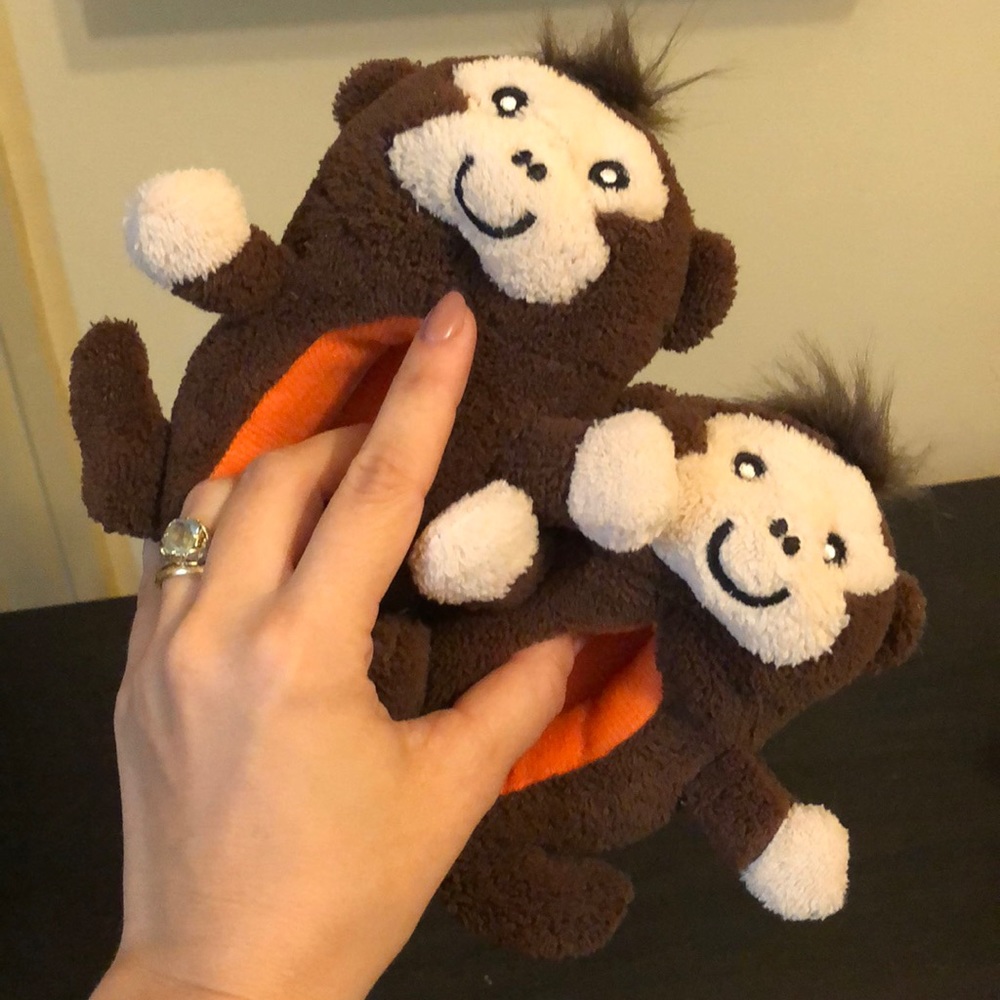 NWOT toddler size 5/6 monkey slippers 🐵